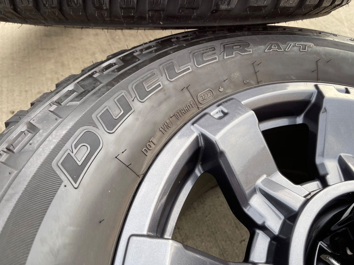 20" Ford F-250 F-350 OEM gray Lariat 10485 10296 wheels rims BRIDGESTONE A/T Texas Truck Tire