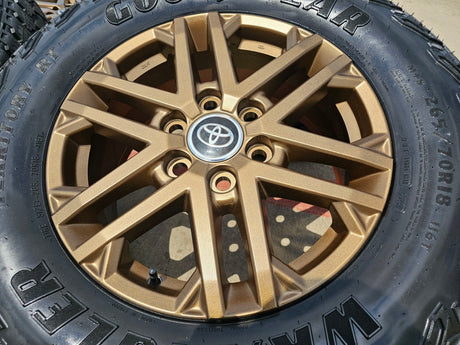 18" Toyota Tundra TRD OEM wheels rims 75281 Sequoia LX600 2024 2025 2026 NEW Texas Truck Tire