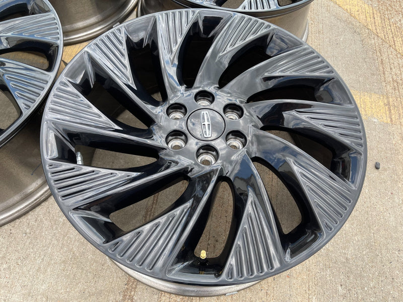 22" Lincoln Navigator OEM 10665 rims wheels BLACK LABEL 2025 2026 2027 NEW Texas Truck Tire