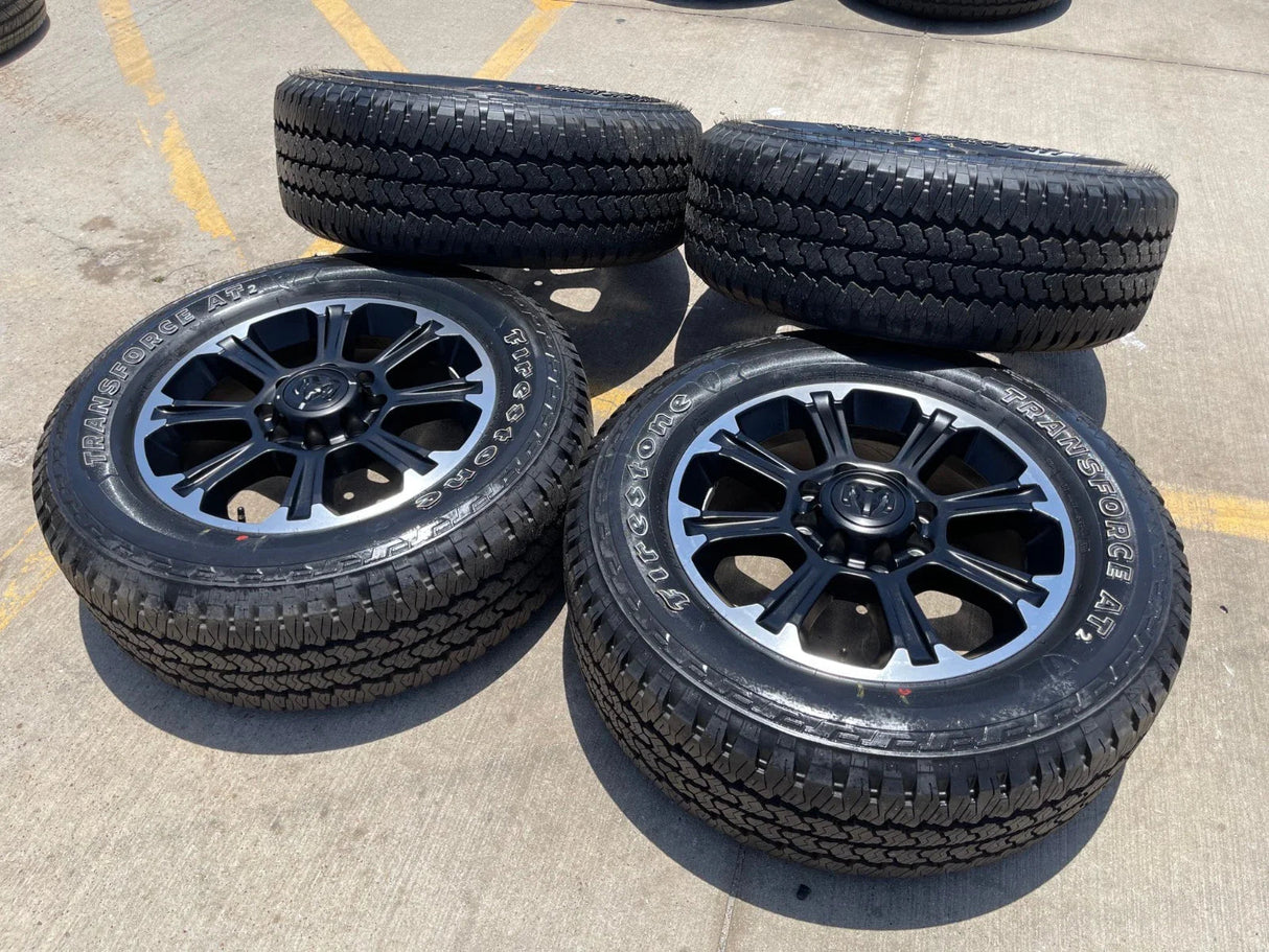 20" Dodge Ram 2500 3500 LARAMIE OEM wheels rims A/T tires 2025 2026 NEW Texas Truck Tire