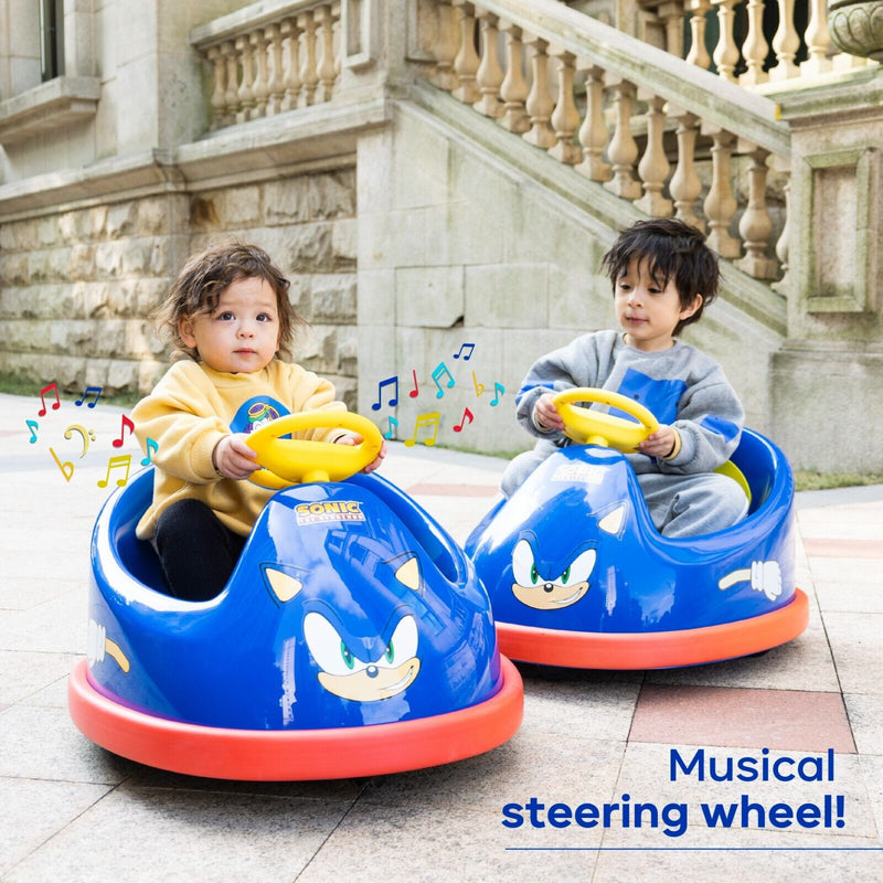 Rev up the Fun with Sonic's Electric Bumper Car: 2 Speeds and 360-Degree Turns for Kids!
