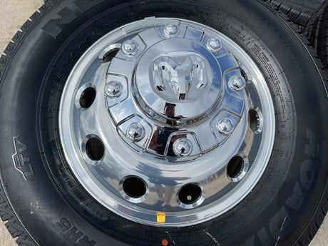 17" Dodge Ram 3500 Dually Laramie 8x200 wheels rims 2701 2702 OEM NEXEN NEW Texas Truck Tire