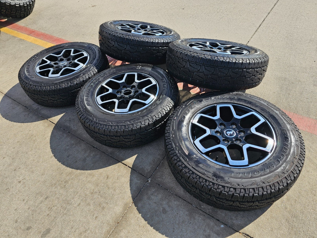 18" Ford Bronco wheels rims black 10389 Ranger tires 2023 2024 2025 2026 NEW A/T Texas Truck Tire