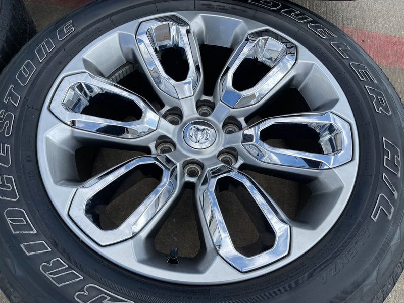 20" Dodge Ram 1500 OEM Laramie Long Horn 2677 wheels rims 2023 2024 2025 2026 Texas Truck Tire