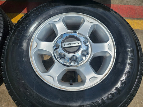 17" Ford F-250 F-350 OEM rims wheels 3950 tires FIRESTONE DISCOUNTED Texas Truck Tire