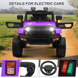 12V Kids Ride-On Truck with Remote Control, Power Wheels, and LED Lights