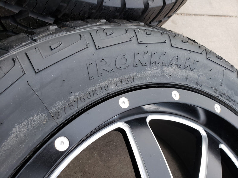 20x9 Fuel Jeep Maverick Wrangler Gladitor wheels rims 33" tires 5x127 5x112 Texas Truck Tire