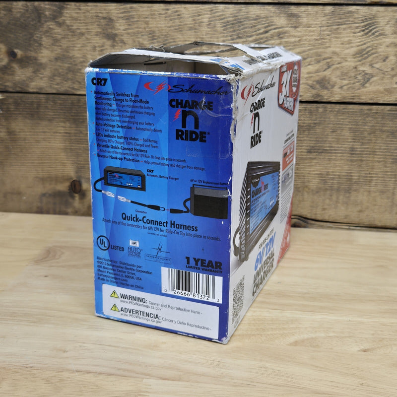 Universal 6/12V Battery Charger for Ride-On Vehicles and Toys