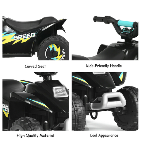 ATV Eléctrica para Niños Pequeños de 6V con Reversa - Regalo Ideal para Niños