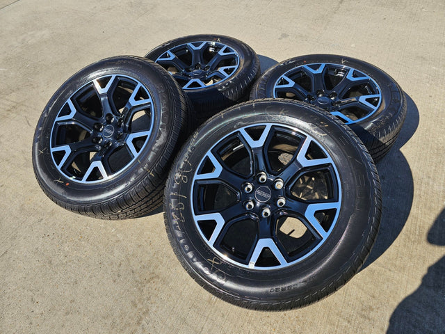 20" Jeep Grand Wagoneer Dodge Ram 1500 OEM black 9296 wheels rims 2025 2026 NEW Texas Truck Tire