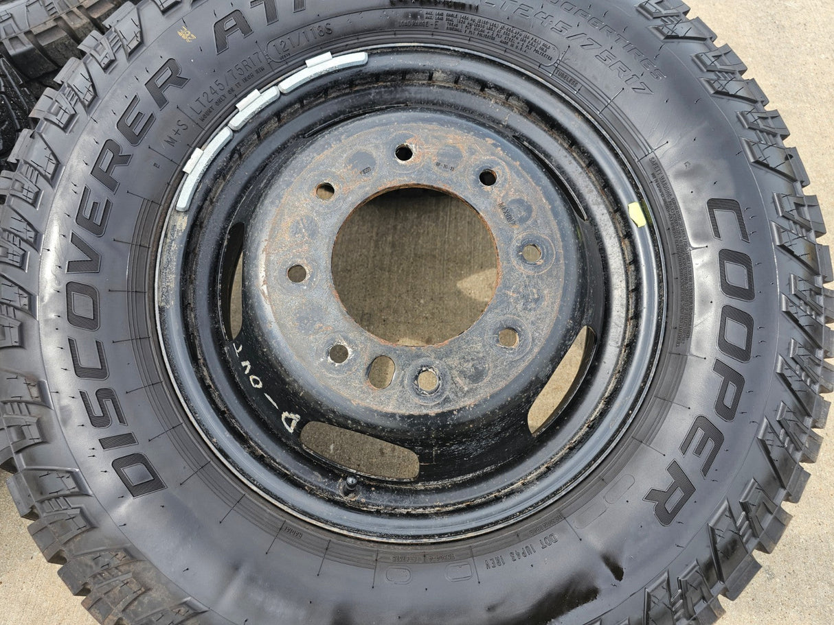 17" Dodge Ram 3500 Dually Laramie 8x200 wheels rims 2703 2704 OEM COOPER Texas Truck Tire