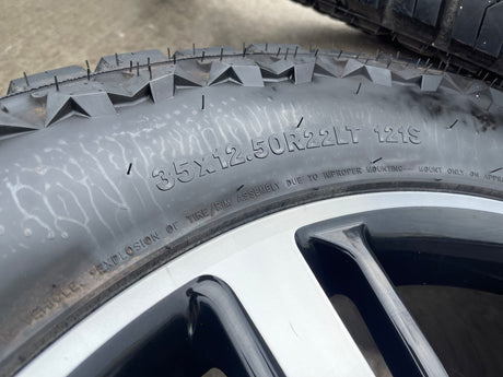 22" Cadillac Escalade Platinum OEM 4738 wheels rims tires 35" Texas Truck Tire