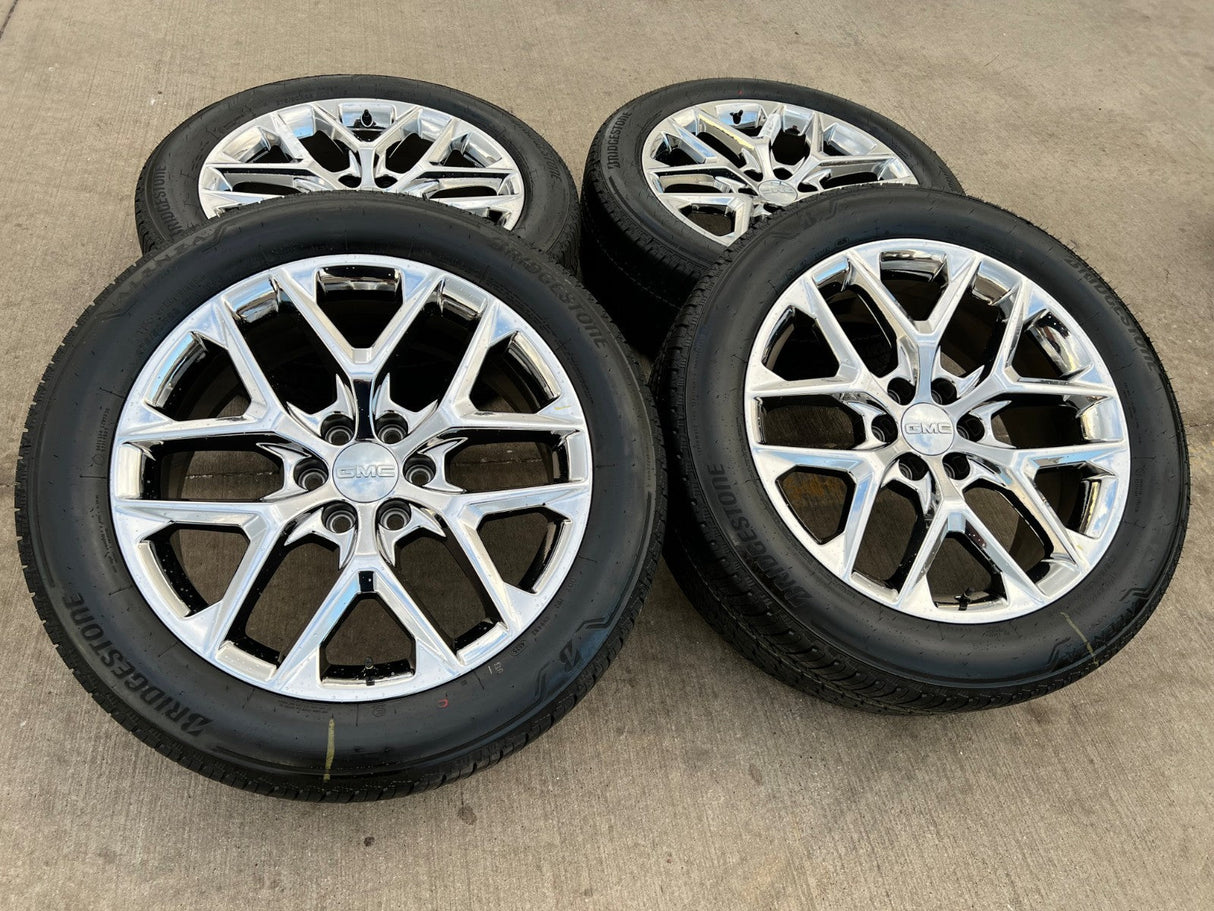 22" GMC Yukon Sierra DENALI OEM 14078 wheels rims CHROME 2023 2024 2025 2026 NEW Texas Truck Tire