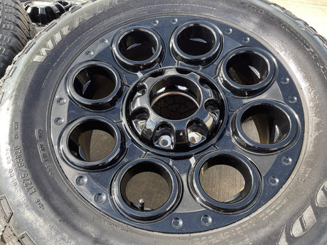 20" Ford F-250 F-350 OEM black Lariat wheels rims 10299 10484 tires DISCOUNTED Texas Truck Tire
