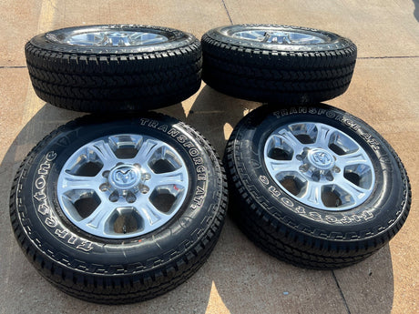 18" Ram 2500 3500 Laramie Power Wagon OEM wheels rims 2692 FIRESTONE A/T2 Texas Truck Tire