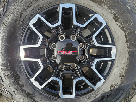 18" GMC Sierra AT4X Chevy Trail Boss 2500 OEM 14136 wheels rims GOODYEAR 35" Texas Truck Tire