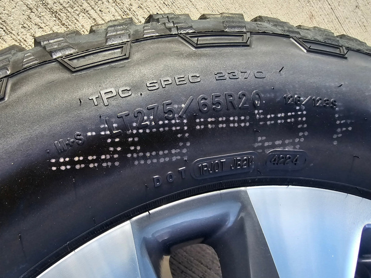 20" Chevy Silverado GMC Sierra AT4 2500 3500 OEM 5960 5947 wheels rims NEW Texas Truck Tire