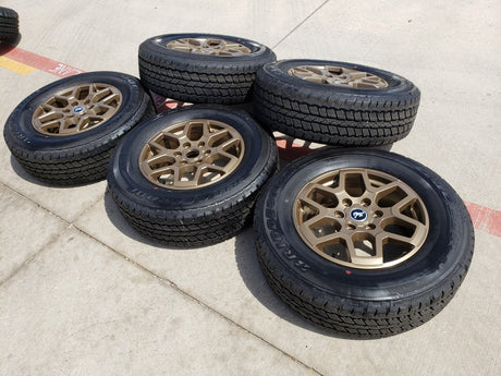 18" Ford Bronco BRONZE HERITAGE wheels rims tires 95213 Ranger tires NEW Texas Truck Tire