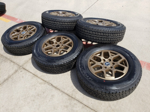 18" Ford Bronco BRONZE HERITAGE wheels rims tires 95213 Ranger tires NEW Texas Truck Tire