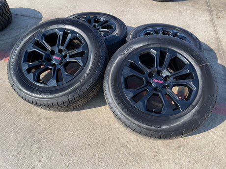 20" Chevy Tahoe Silverado OEM 14090 95417 wheels rims tires CONTINENTAL NEW Texas Truck Tire