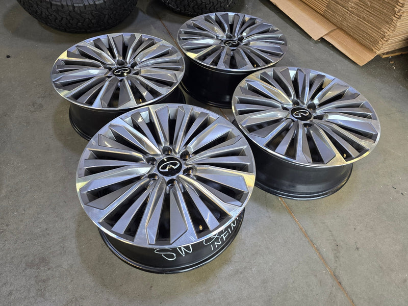 22" Infiniti QX80 QX56 Nissan Titan Armada OEM 94236 wheels rims 2025 2026 2027 Texas Truck Tire