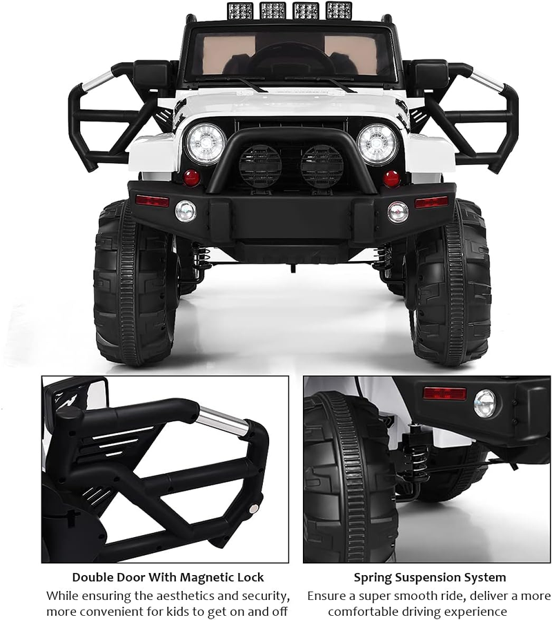 12V Electric Jeep Ride-On Car with Parental Remote Control and MP3 Player for Kids