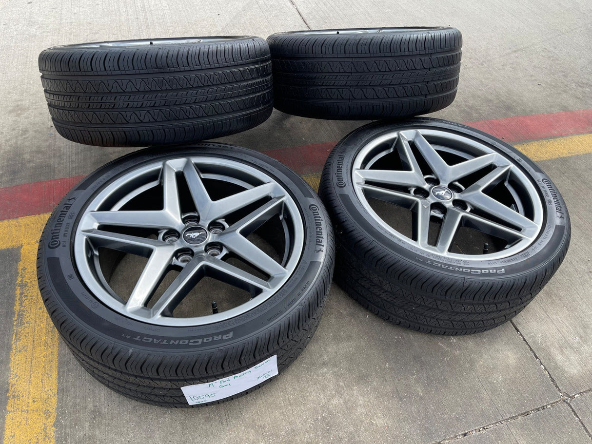 19" Ford Mustang Stealth GT OEM 10595 wheels rims CONTINENTAL 2024 2025 2026 NEW Texas Truck Tire