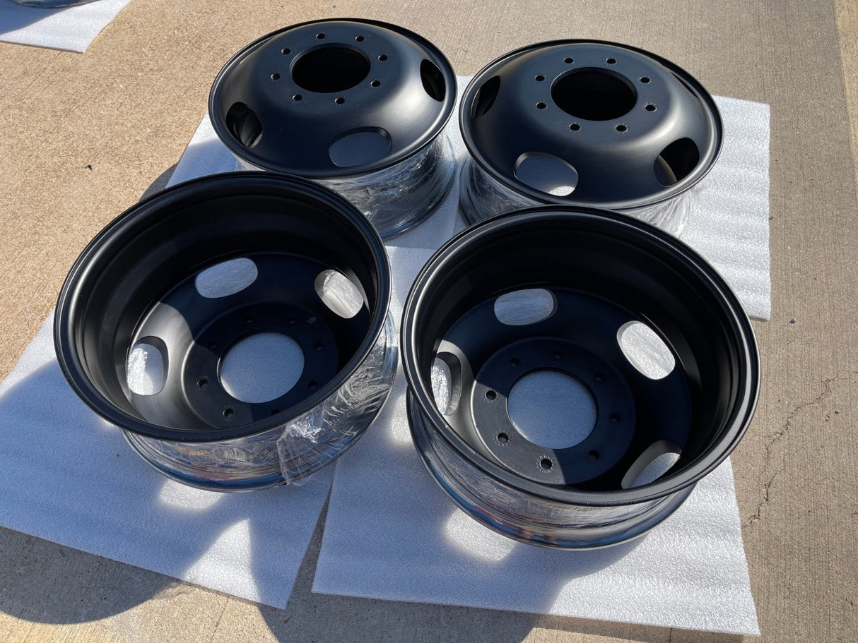 17" Ford F-350 Dually OEM 3618 3619 black rims wheels NEW Texas Truck Tire