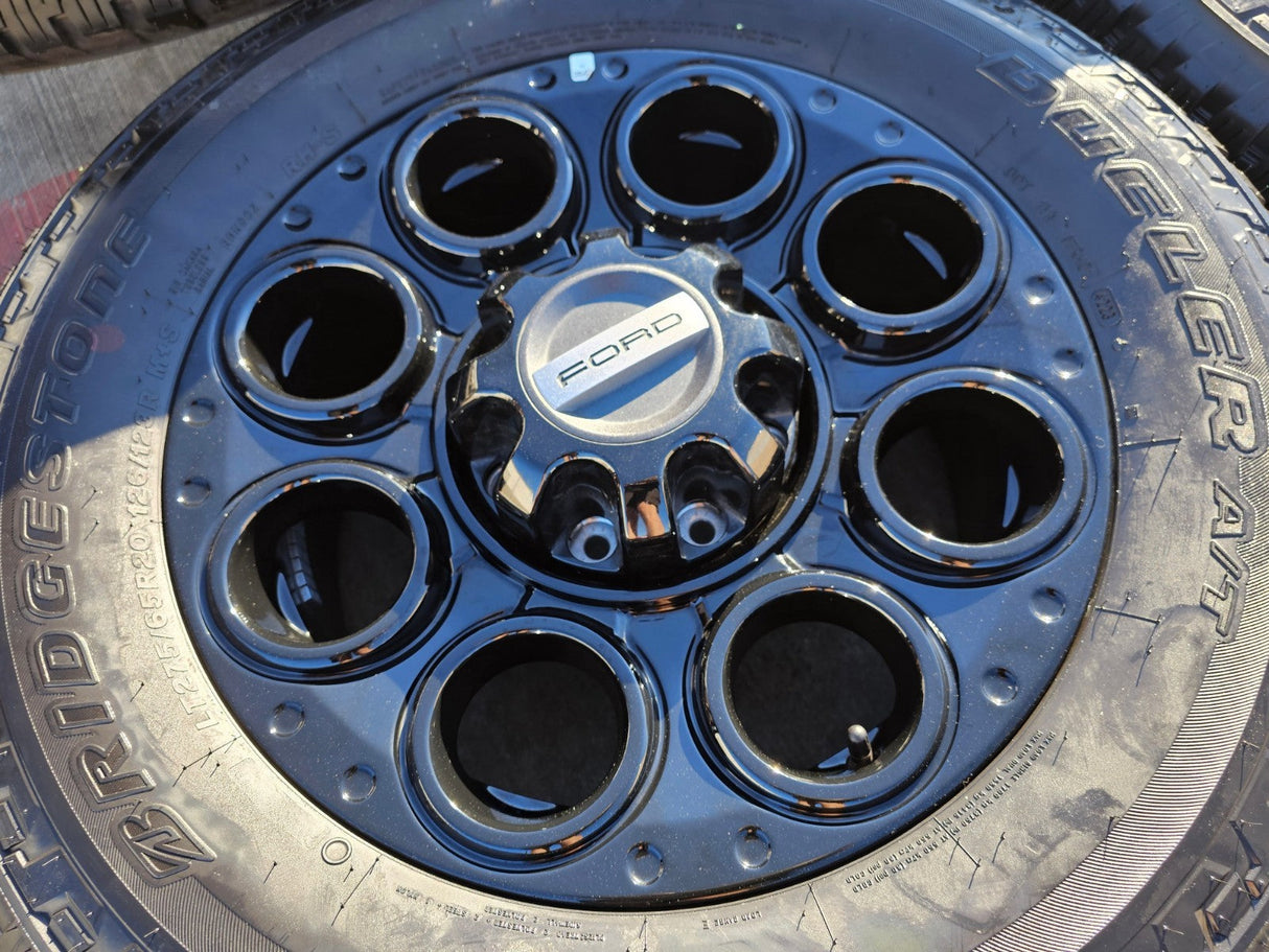 20" Ford F-250 F-350 OEM black Lariat 10299 10484 wheels rims 2024 2025 2026 Texas Truck Tire