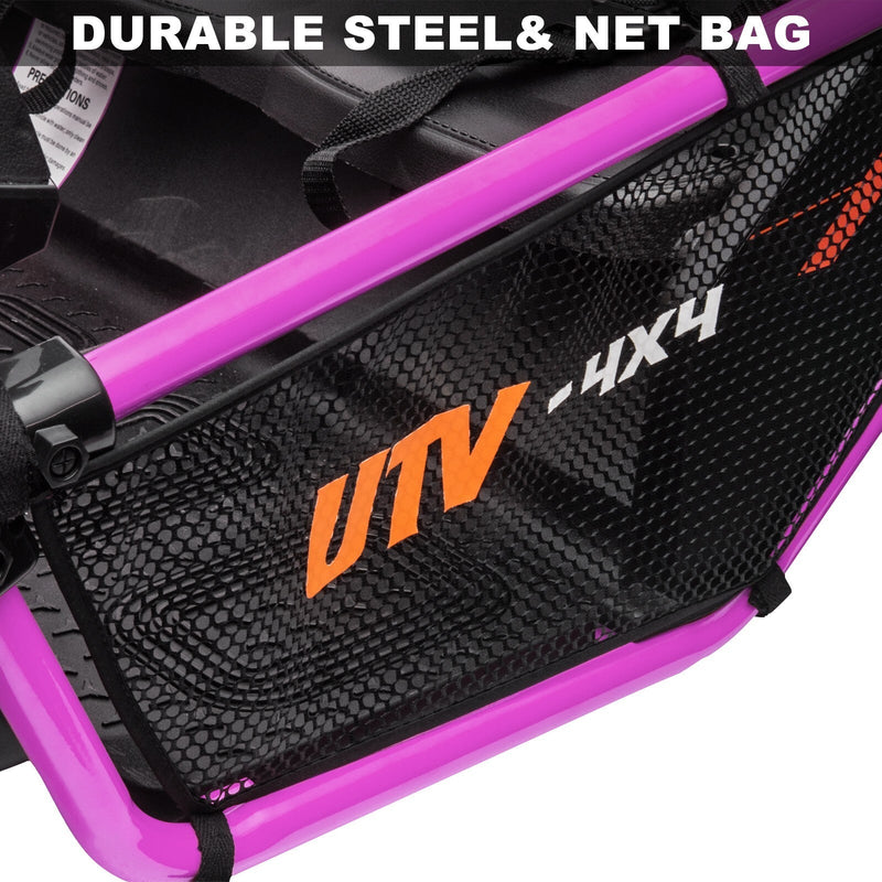 24V Kids 2-Seater Off-Road Ride-On UTV Car with 400W Motor, EVA Wheels, and Remote Control - Purple