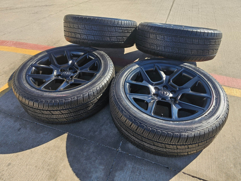 22" Dodge Ram 1500 OEM LIMITED Laramie wheels rims black 2725 2684 GENERAL Texas Truck Tire