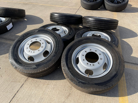 19.5" RAM 4500 5500 Ford F-450 Dually F-550 rims wheels OEM 10x225 HANKOOK NEW Texas Truck Tire