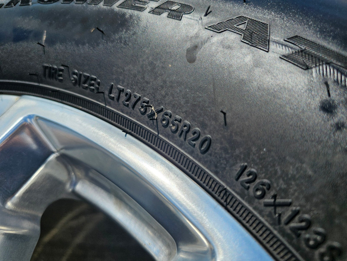 20" GMC Sierra Denali 2500 3500 OEM 5957 wheels rims tires 2024 2025 2026 NEW Texas Truck Tire