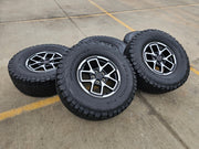 17" Jeep Wrangler Rubicon OEM 95730 9327 wheels rims Gladiator BFG KO2 A/T 35" Texas Truck Tire