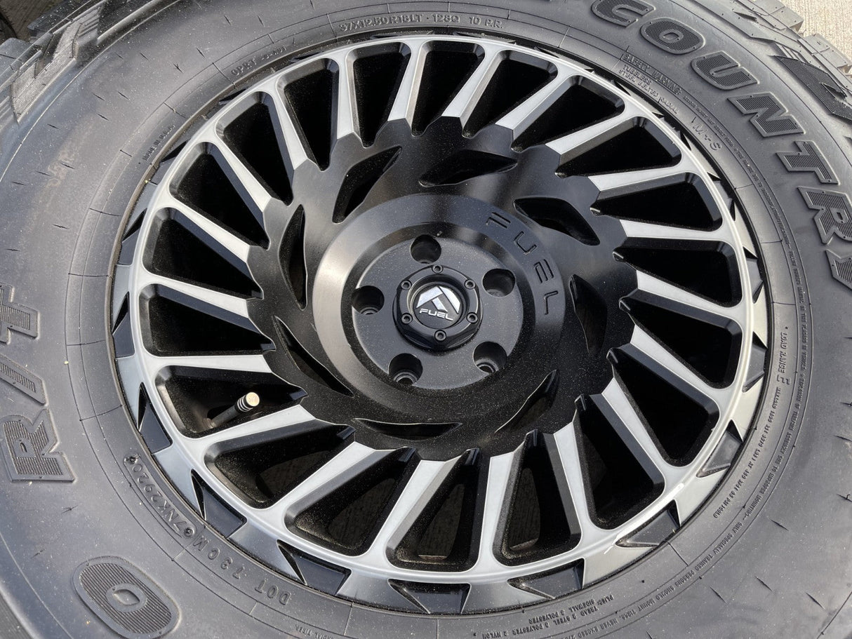 18" 18x10 Fuel CYCLONE D683 Jeep Wrangler wheels rims 5x5 5x127 TOYO R/T 37" Texas Truck Tire