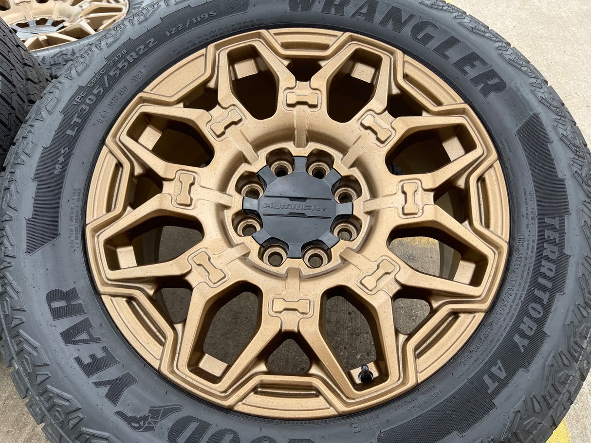 22" Hummer EV HEV 2500 OEM 8x165 14094 wheels rims 2024 2025 2026 NEW GOODYEAR Texas Truck Tire