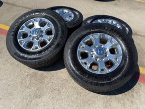 18" Ram 2500 3500 Laramie Power Wagon OEM wheels rims 2693 tires FIRESTONE H/T2 Texas Truck Tire
