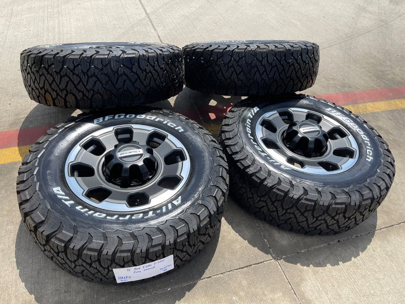 18" Ford F-250 F-350 OEM TREMOR rims wheels 10482 tires BFG KO3 A/T 33" NEW Texas Truck Tire