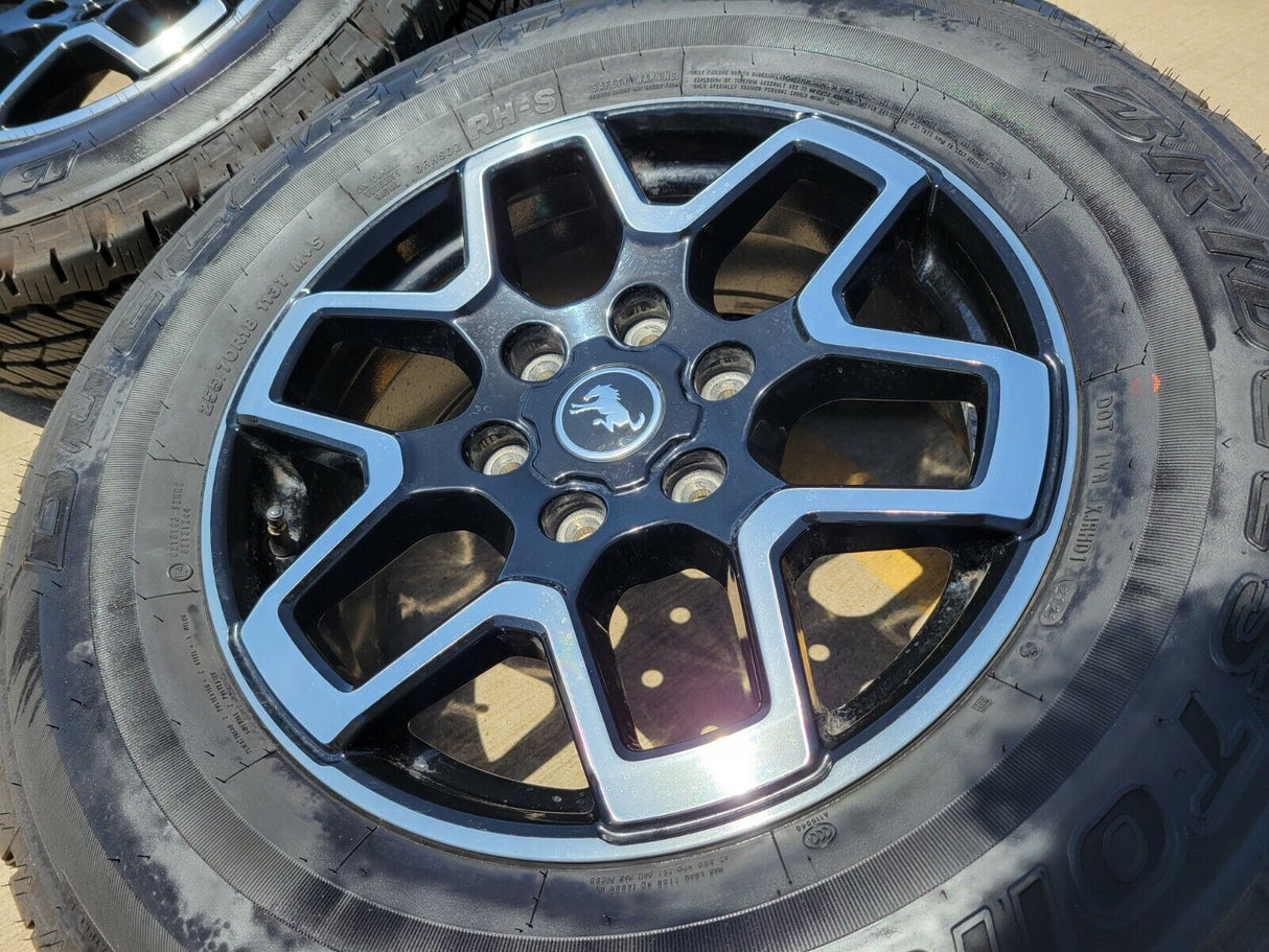 18" Ford Bronco wheels rims black 95213 Ranger tires tires BRIDGESTONE A/T Texas Truck Tire