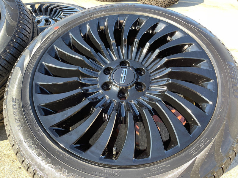 22" Lincoln Navigator OEM rims wheels 10179 Black Label tires PIRELLI NEW Texas Truck Tire
