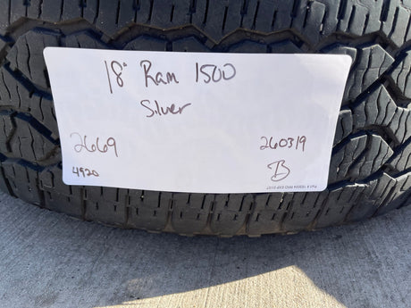 18" Ram 1500 OEM CHROME 2669 wheels rims 2021 2022 2023 2024 2025 2026 GOODYEAR Texas Truck Tire