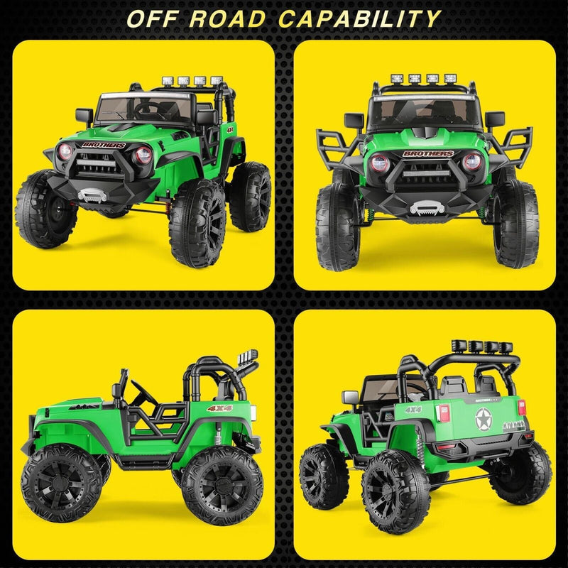Premium 24V Electric Kids Jeep with 2X200W Battery, Remote Control, and 3-Speed Options