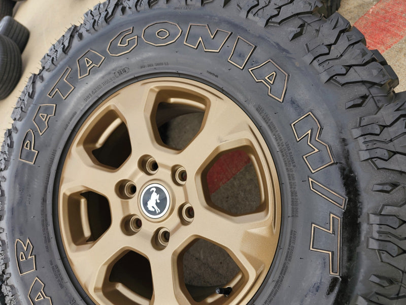 17" Ford Bronco 10384 OEM wheels rims BRONZE tires Ranger 35" M/T Texas Truck Tire