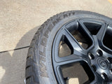 22" Dodge Ram 1500 OEM LIMITED Laramie wheels rims black 2725 2684 FALKEN AT NEW Texas Truck Tire