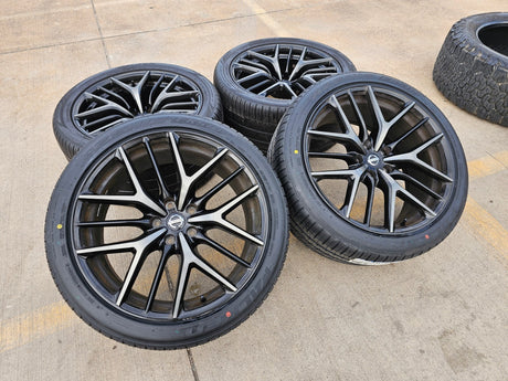 20" Nissan GT-R OEM wheels rims RAYS 62801 62200 GTR 2019 2020 2022 2023 2024 Texas Truck Tire