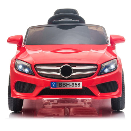 Electric Ride-On Car for Kids with Remote Control and LED Lights - Black