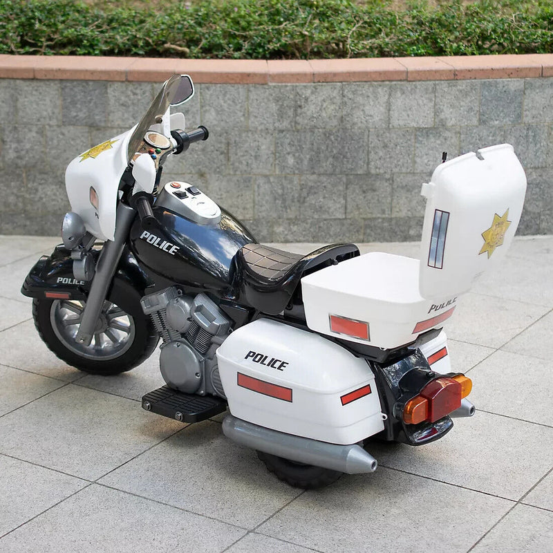 Children's Police Motorcycle Ride-On Toy Vehicle - Electric Motorbike for Boys and Girls 12V