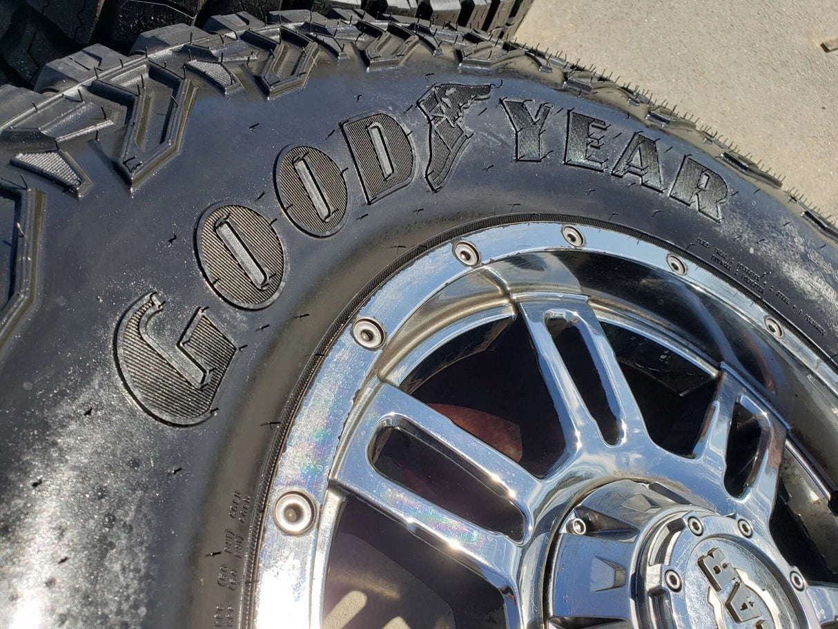 18x9 GEAR 737 wheels rims tires Ford F-150 Chevy RAM 1500 Tacoma 6x139 6x135 Texas Truck Tire