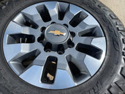 20" Chevy Silverado GMC Sierra AT4 2500 3500 OEM 5960 5947 wheels rims NITRO 35" Texas Truck Tire