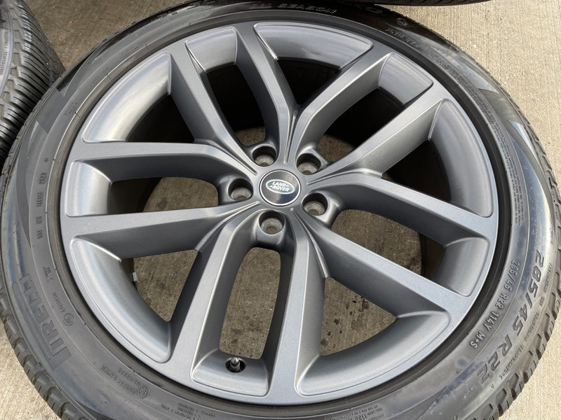 22" Land Rover DEFENDER OEM wheels rims 72385 Range tires GRAY 2023 2024 2025 Texas Truck Tire